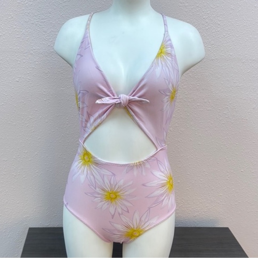 Floral Pink One-Piece Swimsuit